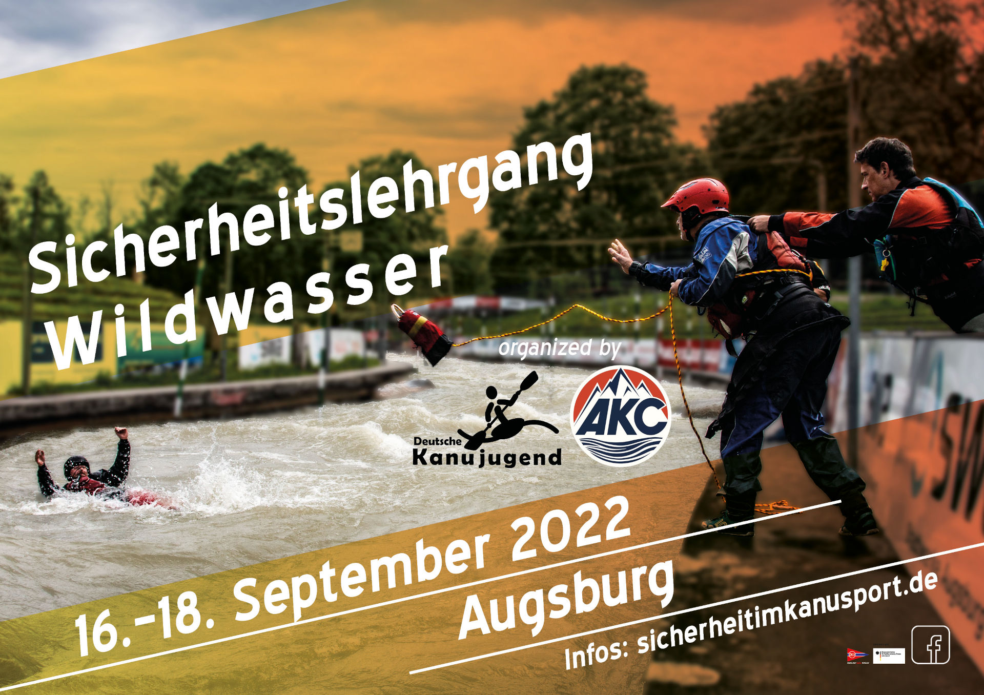 Vom 16.-18. September findet in Augsburg wieder unser Sicherheitslehrgang Wildwasser statt